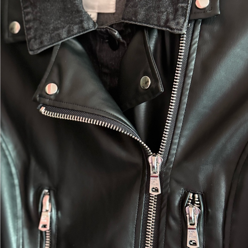 Alex Les Filles faux leather moto jacket - Picture 3 of 9
